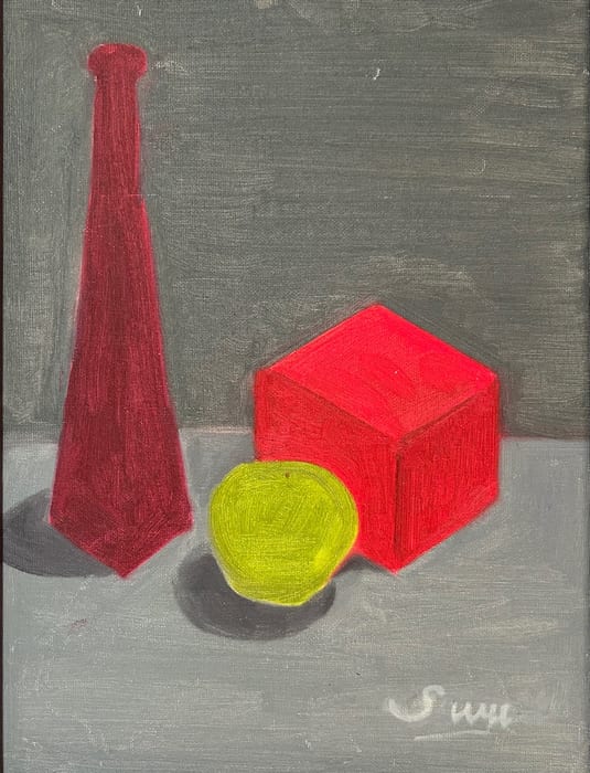 Still Life with Red Forms